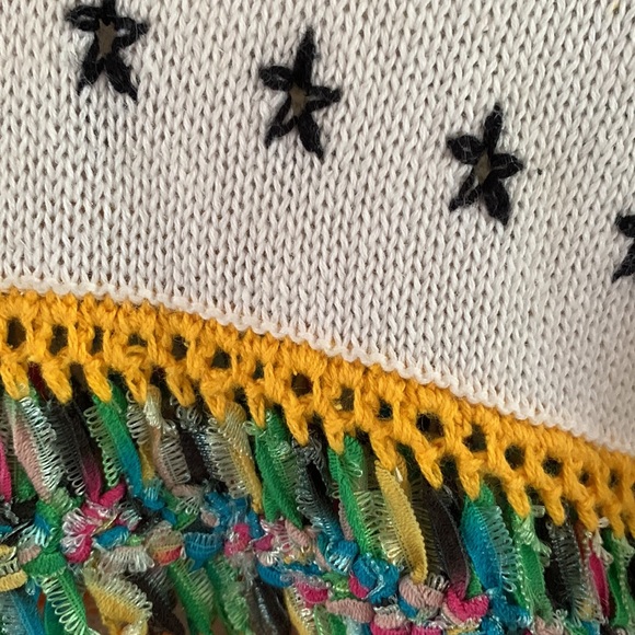 Design Option colorful button front cardigan with embroidered flowers - Picture 3 of 7